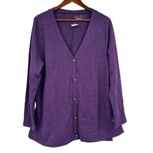 NEW Livi by Lane Bryant plus size button front purple cardigan sweater 14/16